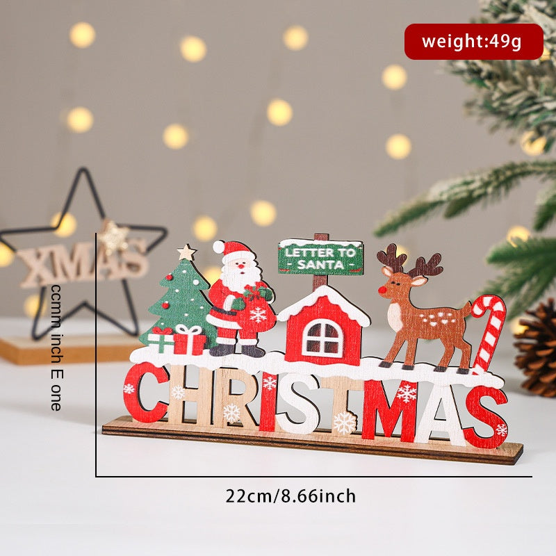 Christmas Wooden Decorations, Christmas Home Decoration, Snowman Wood Sign, Santa Claus, Christmas Tree Ornament