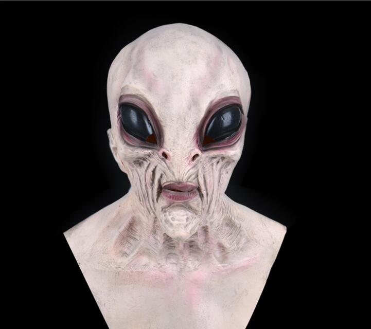 Halloween Alien Mask Scary Horrible Big Eyes Horror Alien Mask Full Head Latex Mask Magic Mask Monster Mask