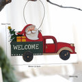 Christmas Retro Wooden Car Ornament Tree Gift DIY Decoration