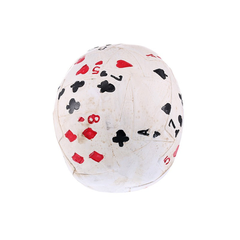 Poker Skull Resin Skull Crafts Horror Skull Personalized Ornament