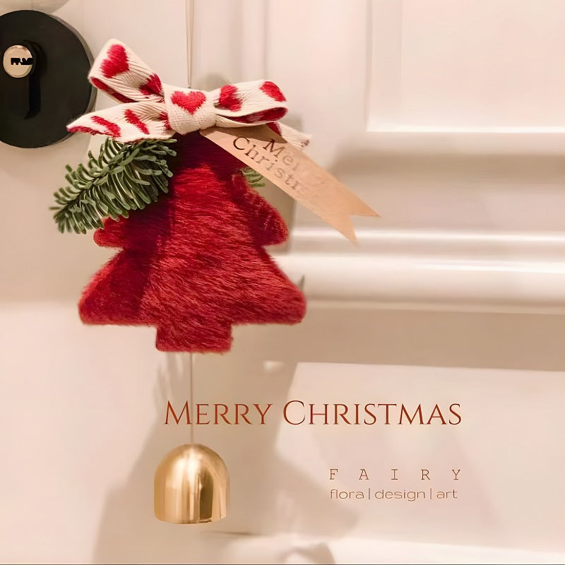 Christmas tree bell pendant, hanging bell decoration, doorbell decoration, Christmas car hanging, wind chime gift