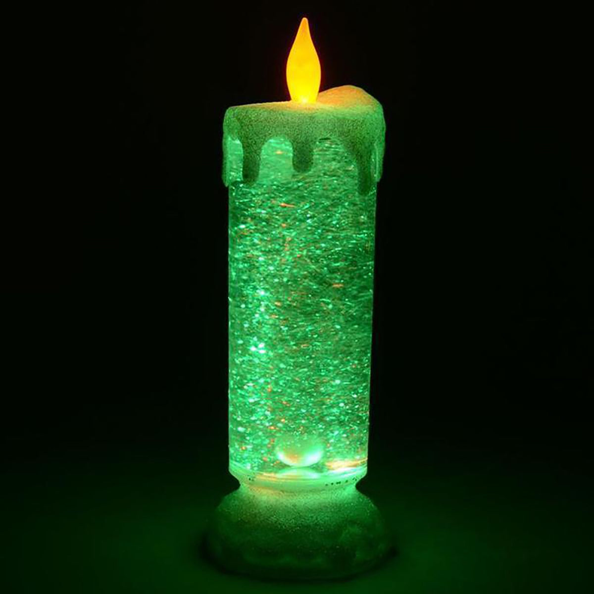 Rotating Color Changing Glitter LED Romantic Crystal Candle