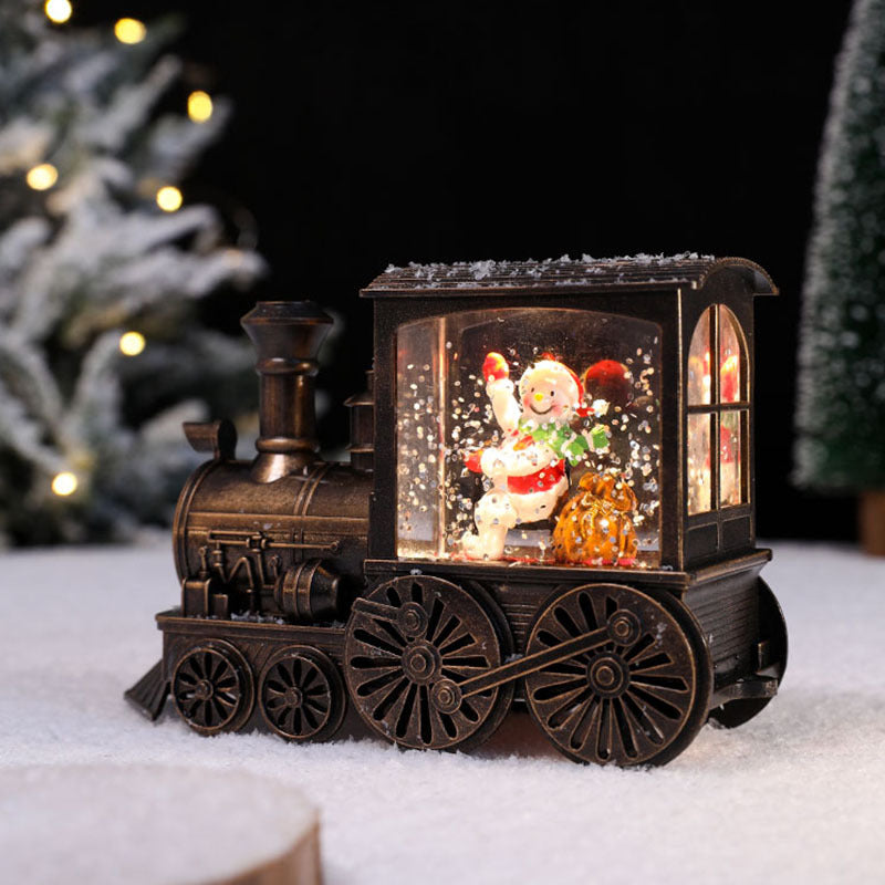 Christmas European Vintage Locomotive LED Warm Light Decoration