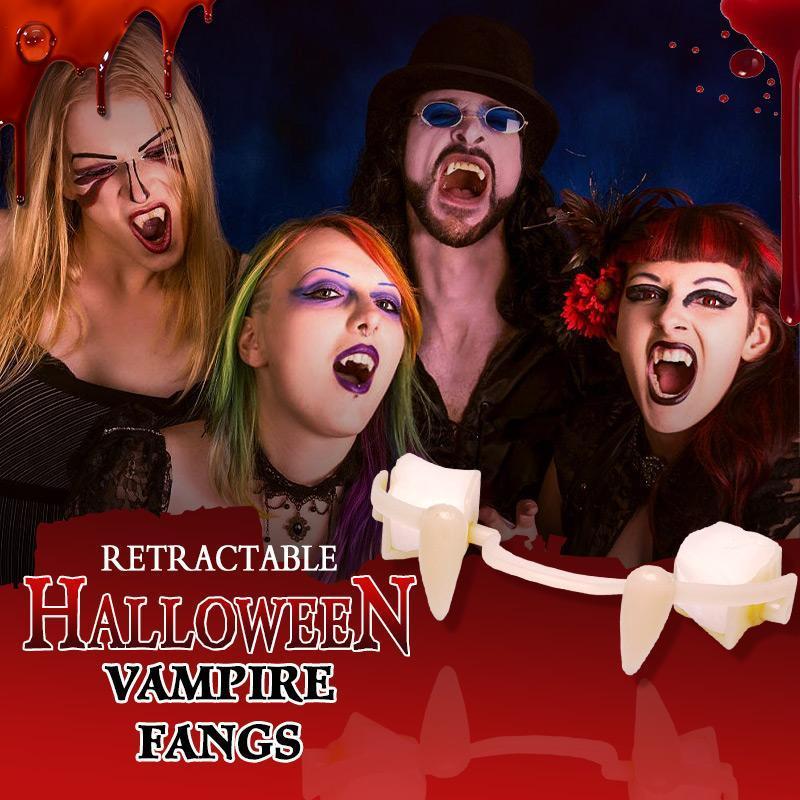 Halloween Vampire Teeth Retractable Dentures Zombie Teeth Small Tiger Teeth Vampire Fangs Retractable Dentures For Adult Kids