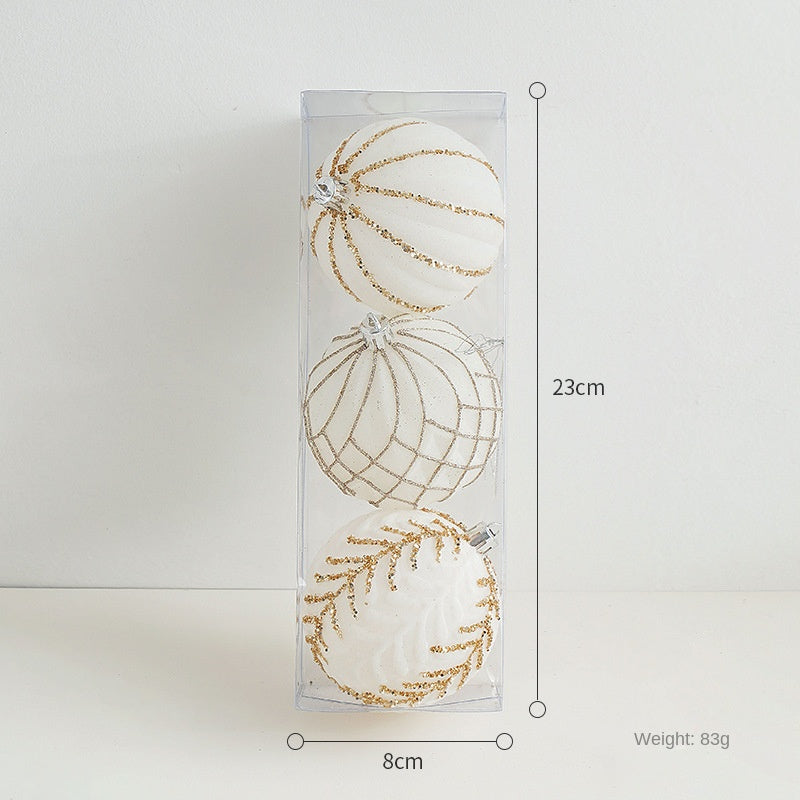 Christmas Tree Decorative Transparent Ball Ornament Hanging Decoration with Pendant Accessory