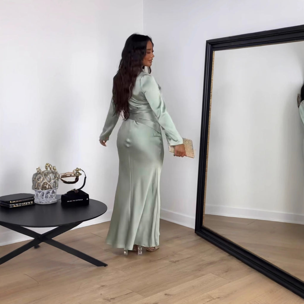 Women's Bodycon Satin Evening Dress