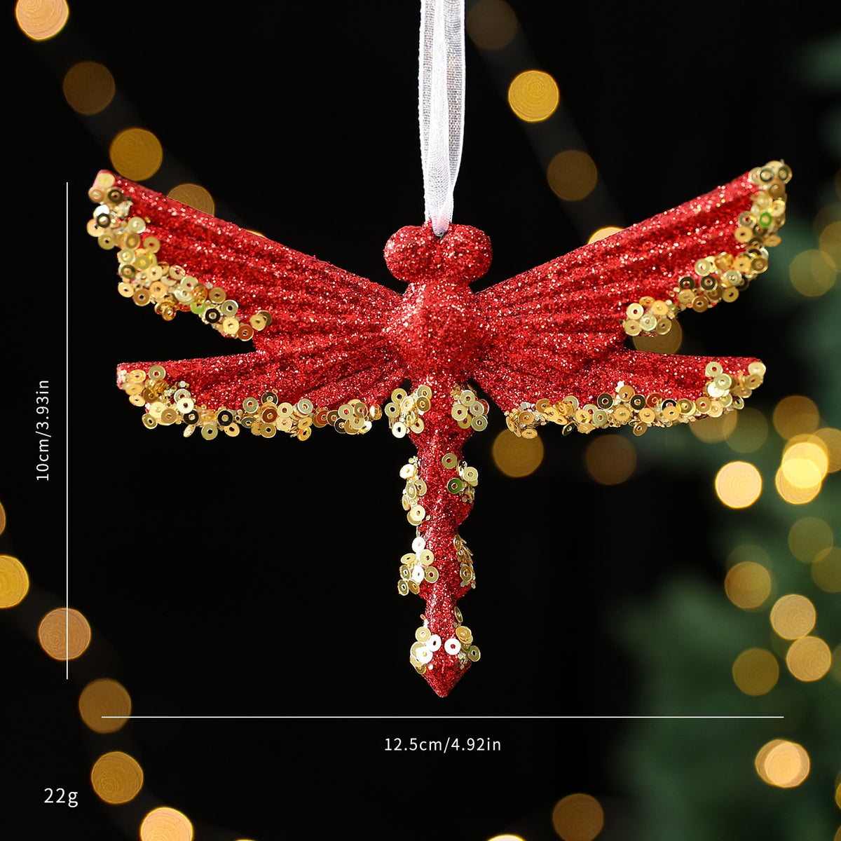 Saintyuan PC Sequin Glitter Pendant Christmas Decoration Snowflake Ornament for Christmas Tree Decoration