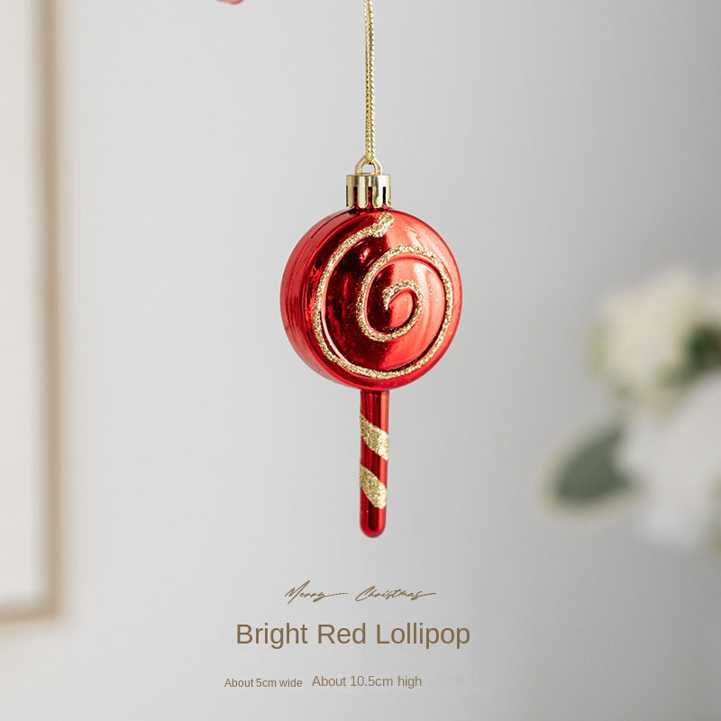 Christmas Decoration Reindeer Hanging Ornament Candy Cane Ice Stick Creative Christmas Hanging Decor for Wardrobe Scene Decoration Gift