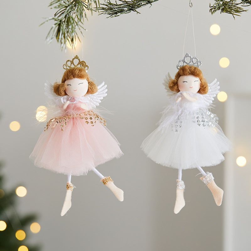 Christmas Angel Girl Ornament Christmas Tree Decoration Cute Doll Hanging Ornament Festival Scene Atmosphere Decoration Hanging Decor