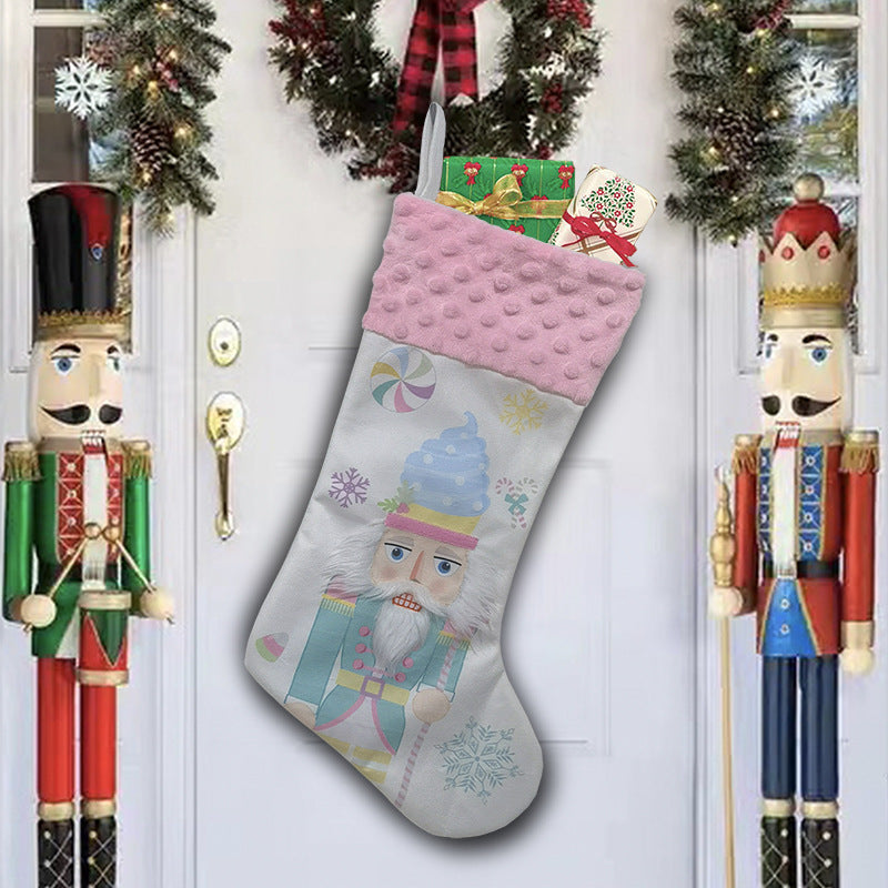 Christmas Decoration Supplies Walnut Soldier Pendant Christmas Socks Gift Bag Christmas Tree Pendant Candy Bag
