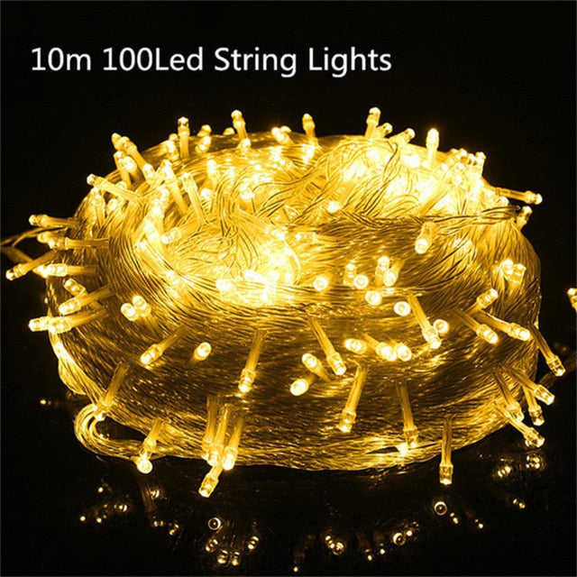 Romantic 10m 100 LED String Lights New Year Decoration Christmas Decoration Christmas Tree Decorations Adornos De Navidad