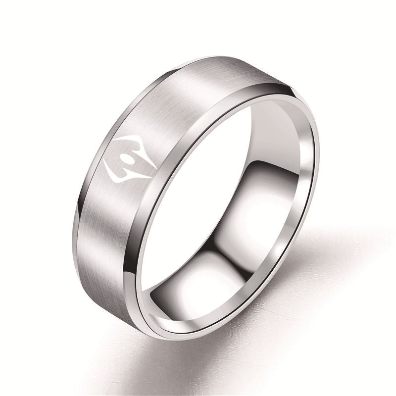 Curse King COS Stainless Steel Ring Two-Faced Sukuna Impression Ring Jujutsu Kaisen Jewelry Yuji Itadori Anime