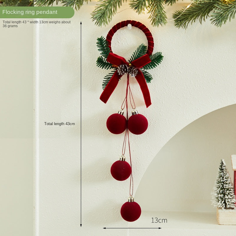 Christmas Decoration Bow with Double Bells Hanging Ornament for Store Display, Festival Event Christmas Tree Decor and Party Decoration Accessories