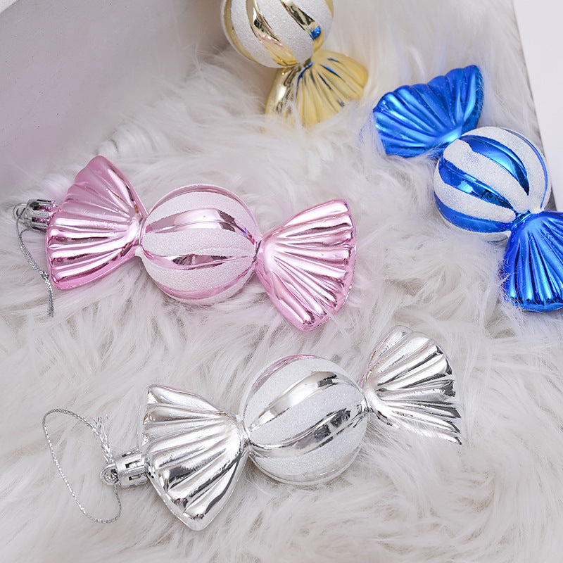 New Christmas candy pendant, Christmas tree decoration, electroplated painted plastic props, window display, counter decoration