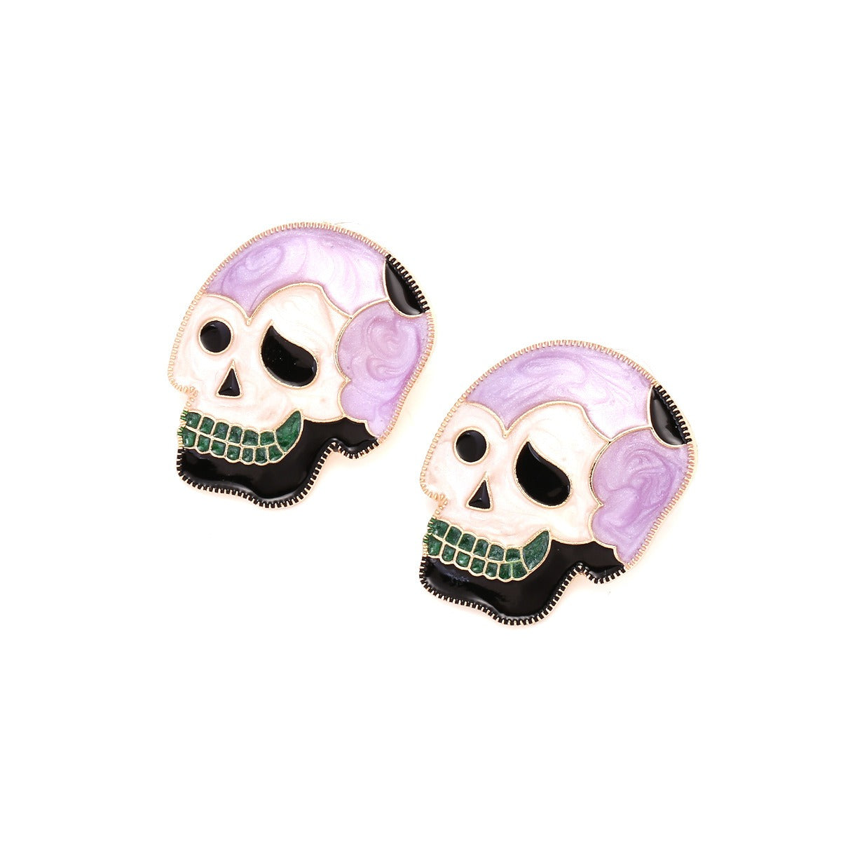 Alloy Drip Oil Skeleton Earrings Fun and Cute Halloween Earrings