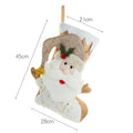 Christmas Decorative Socks Gift Bag Candy Bag Jewelry Gold 3D Christmas Socks Gift Bag