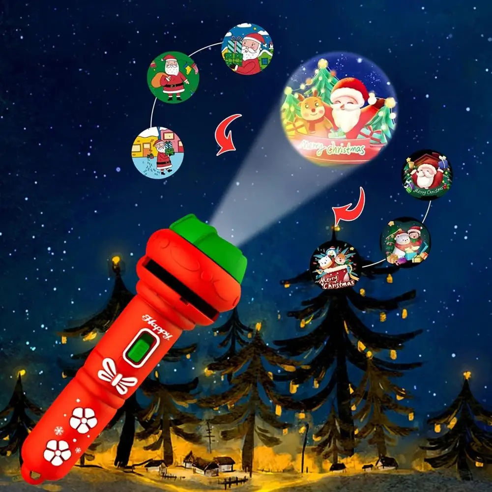 Christmas projection flashlight toy Christmas luminous toy Christmas