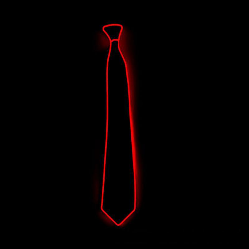 LED Arrow Light-Up Tie, EL Cold Light Tie Formal Wedding Groom Fashion Accessory