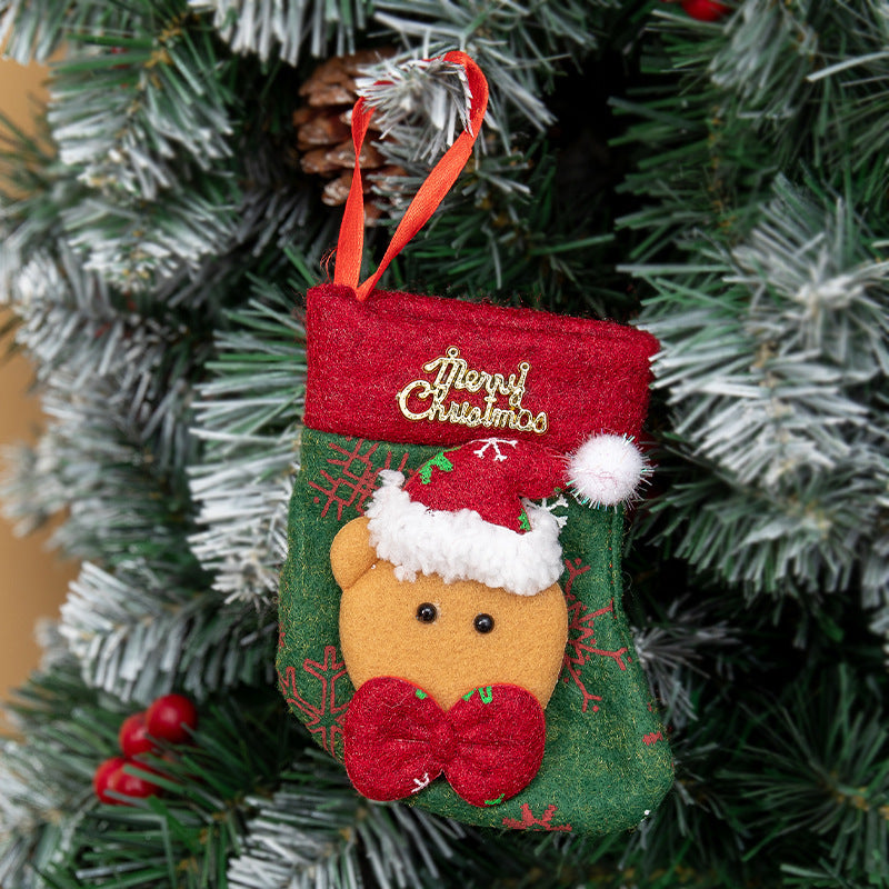 Christmas Socks Gift Bag Cartoon Kids Gift Socks Large and Small Sizes Christmas Small Gift Decoration Sock Ornaments