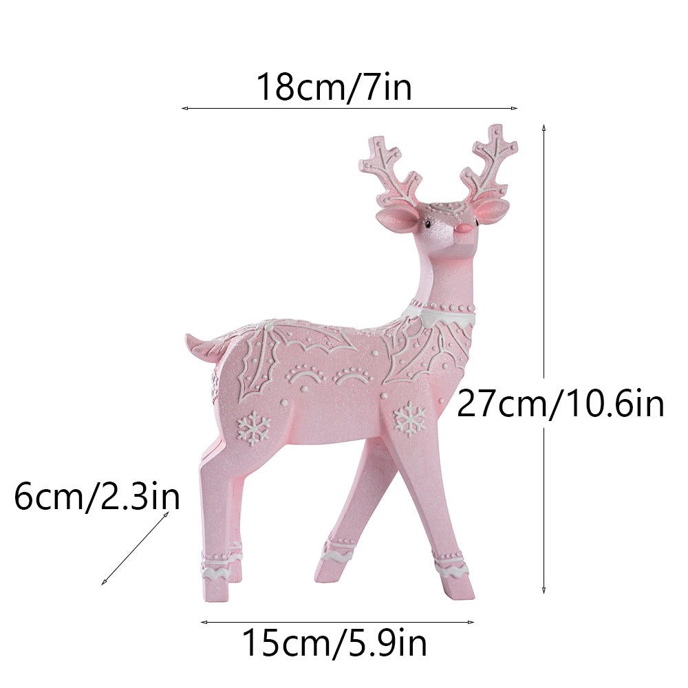 Christmas Deer Resin Ornament Furniture Decoration Craft Christmas Decor