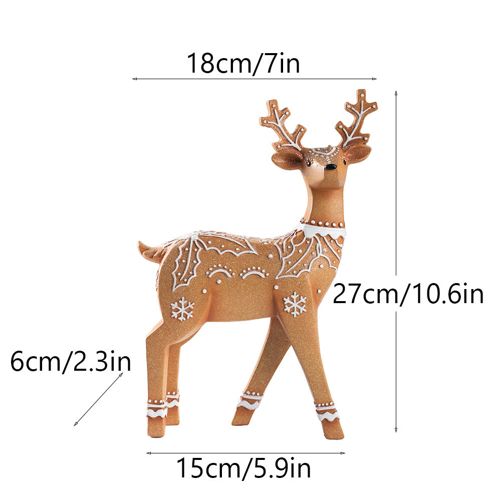 Christmas Deer Resin Ornament Furniture Decoration Craft Christmas Decor