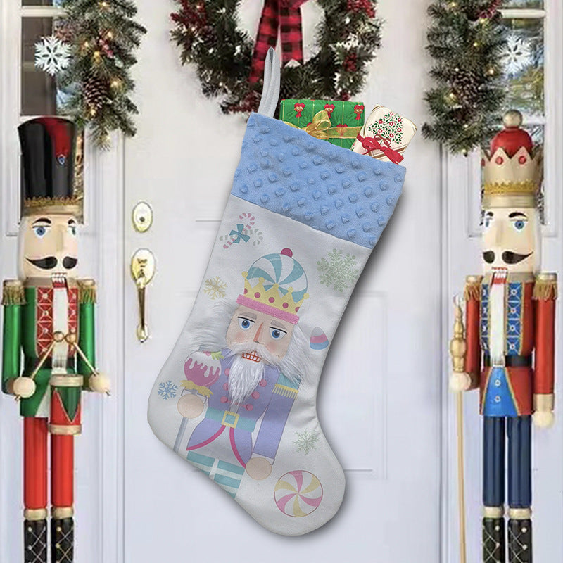 Christmas Decoration Supplies Walnut Soldier Pendant Christmas Socks Gift Bag Christmas Tree Pendant Candy Bag