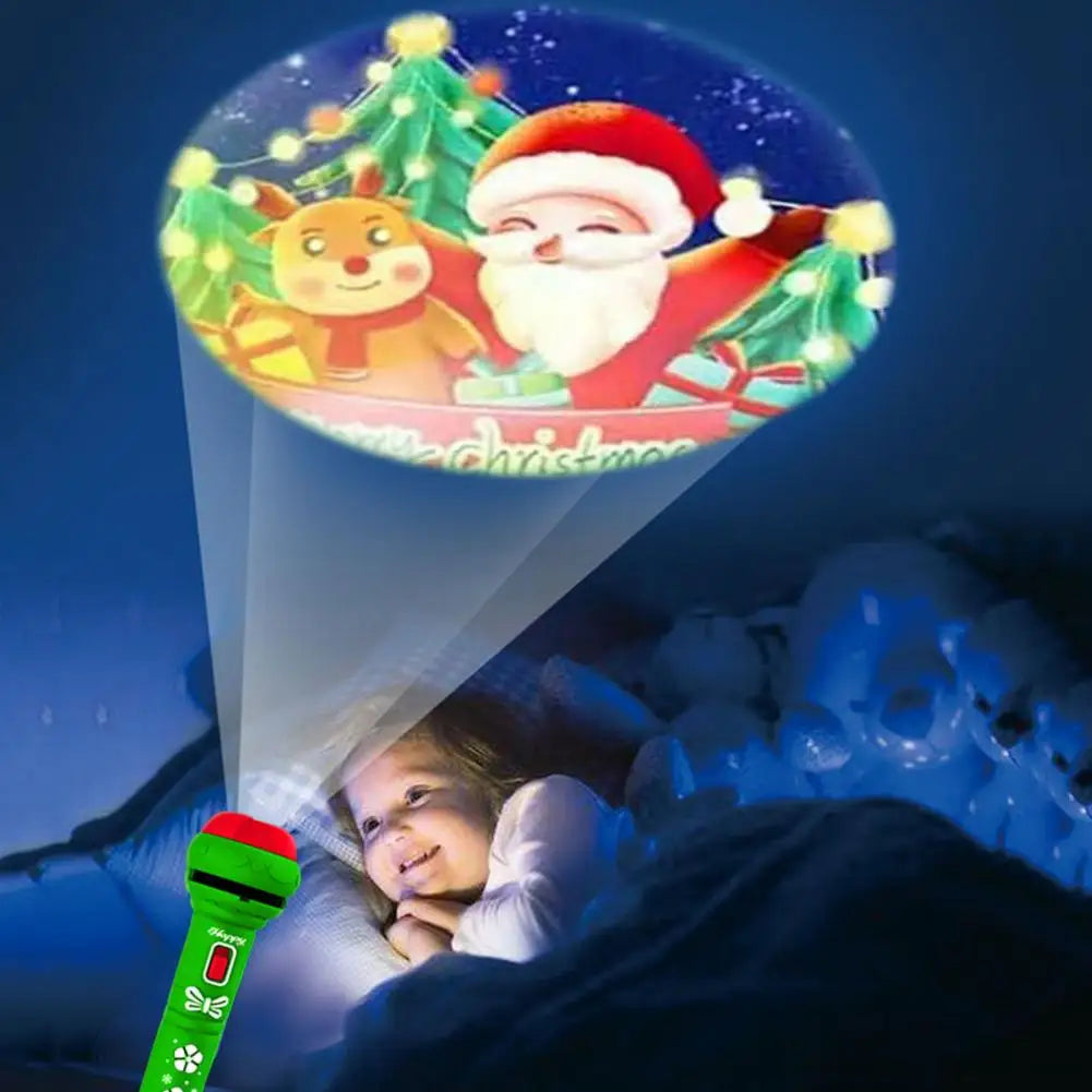 Christmas projection flashlight toy Christmas luminous toy Christmas