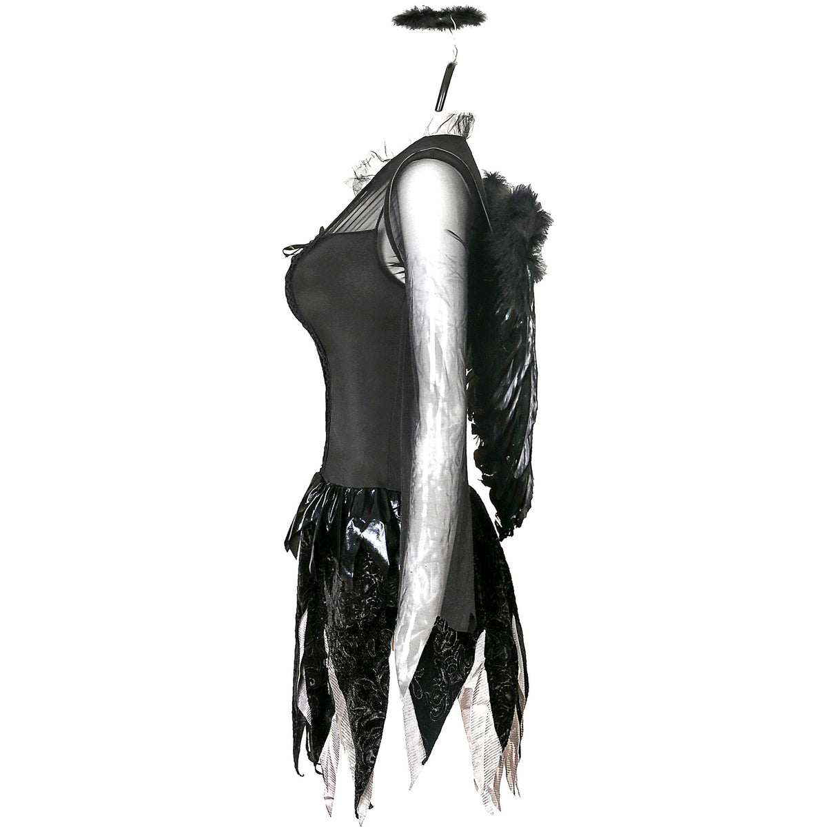 Halloween costume zombie black angel cosplay