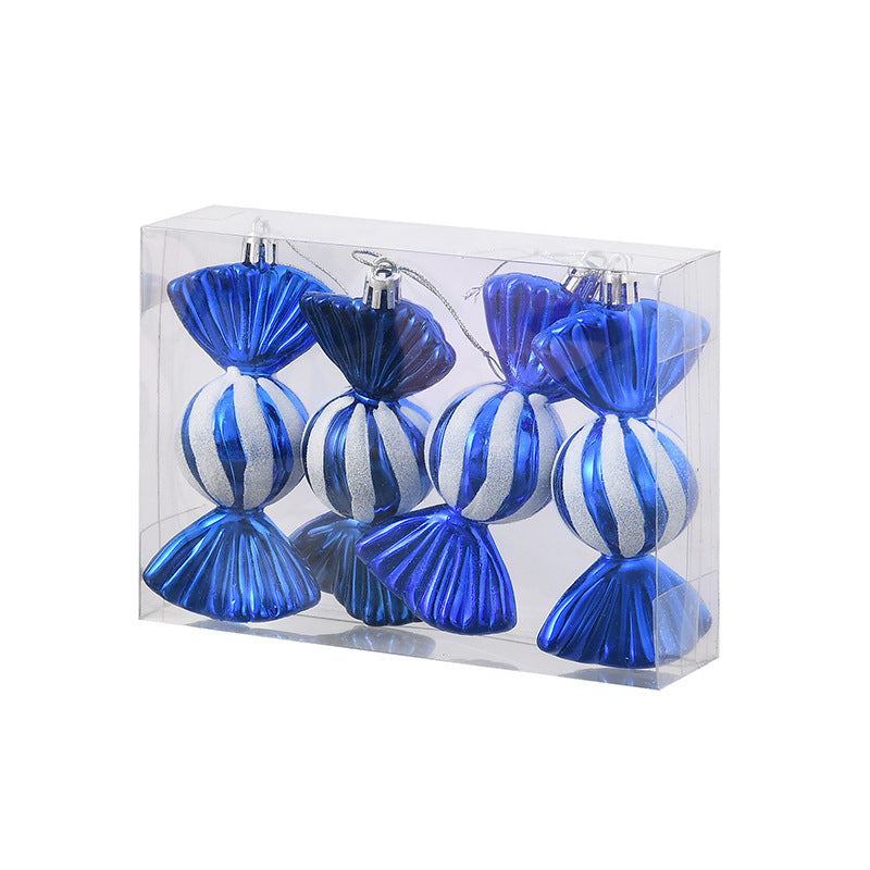 New Christmas candy pendant, Christmas tree decoration, electroplated painted plastic props, window display, counter decoration