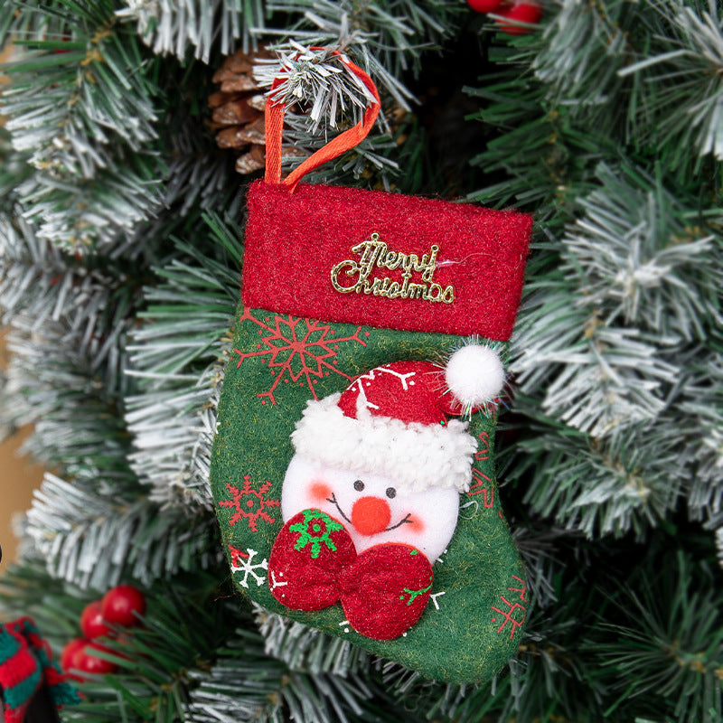 Christmas Socks Gift Bag Cartoon Kids Gift Socks Large and Small Sizes Christmas Small Gift Decoration Sock Ornaments