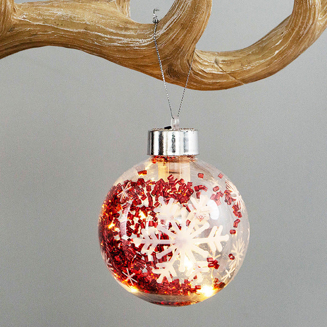 Colours LED Transparent Ball Light Christmas Tree Hanging Ornament Decoration