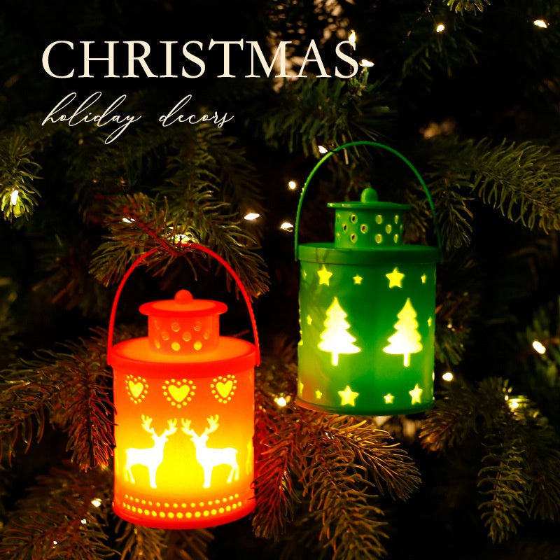 Nordic Style Creative Festival Decoration Ornament Christmas Candle Lamp LED Lantern Wind Lantern Electronic Candle