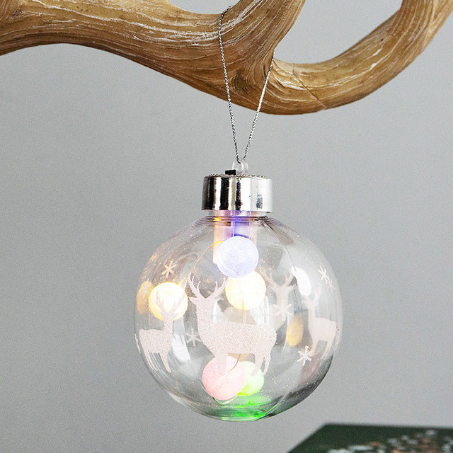 Colours LED Transparent Ball Light Christmas Tree Hanging Ornament Decoration