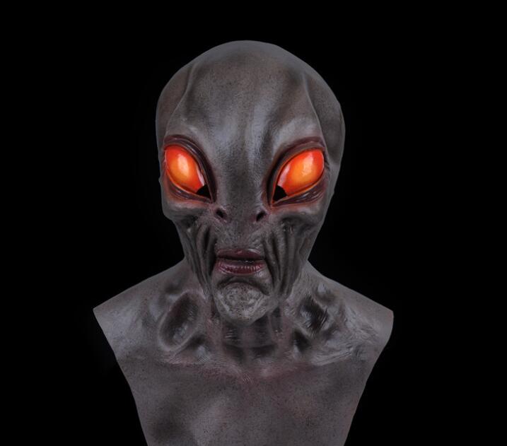Halloween Alien Mask Scary Horrible Big Eyes Horror Alien Mask Full Head Latex Mask Magic Mask Monster Mask