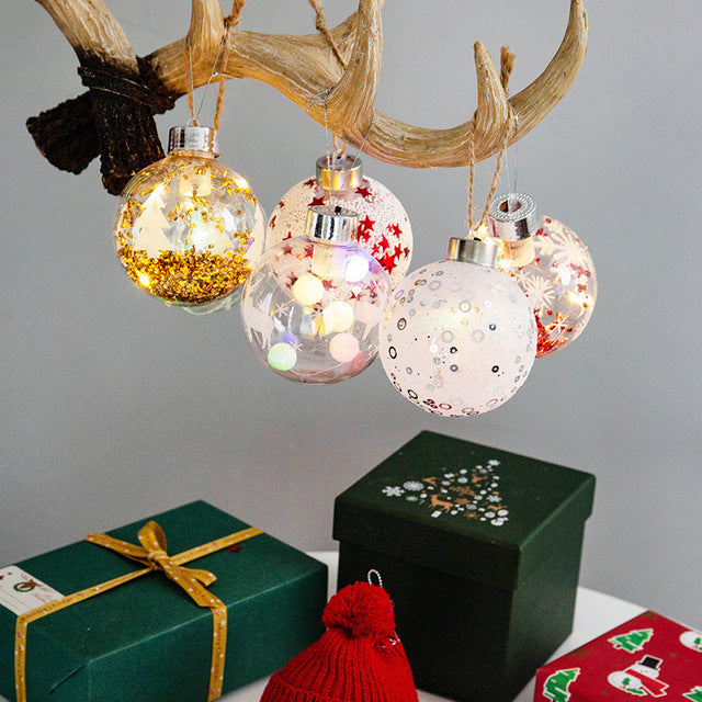 Colours LED Transparent Ball Light Christmas Tree Hanging Ornament Decoration