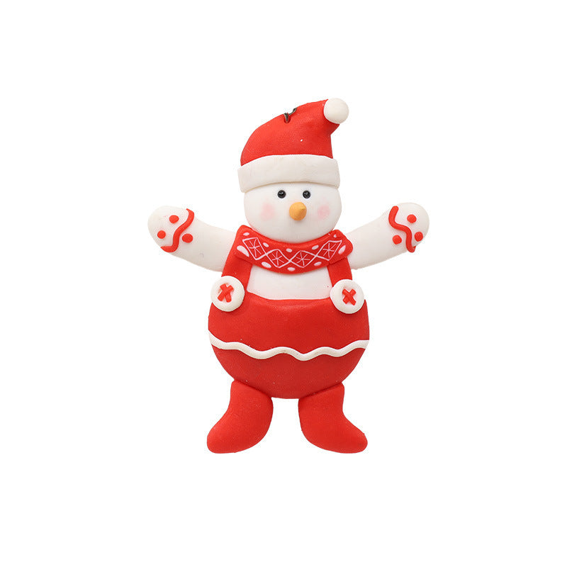 Christmas Decorations Christmas Gingerbread Man Atmosphere Decoration Christmas Tree Vintage Cute Resin Magnetic Fridge Sticker