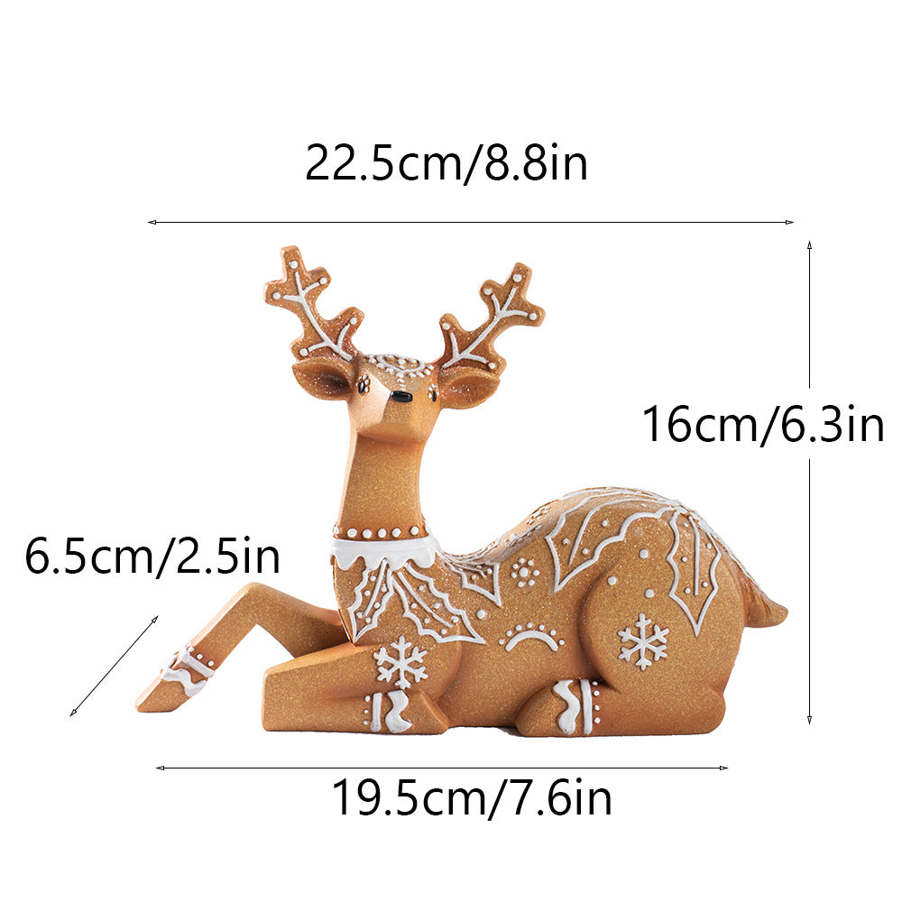 Christmas Deer Resin Ornament Furniture Decoration Craft Christmas Decor