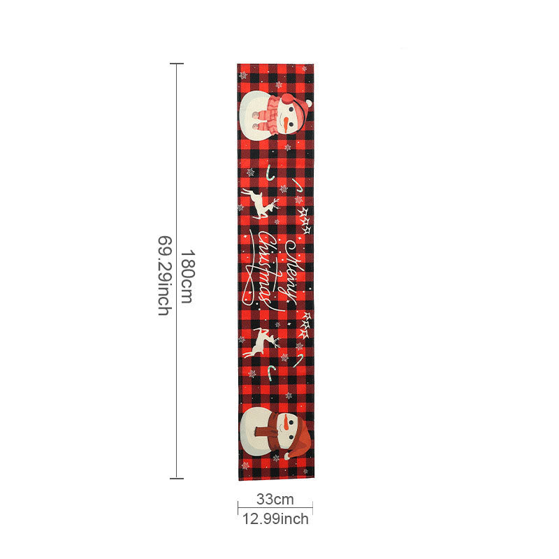 Christmas Decoration Linen Table Flag Christmas Creative Christmas Tree Wreath Printed Table Wallpaper Decoration