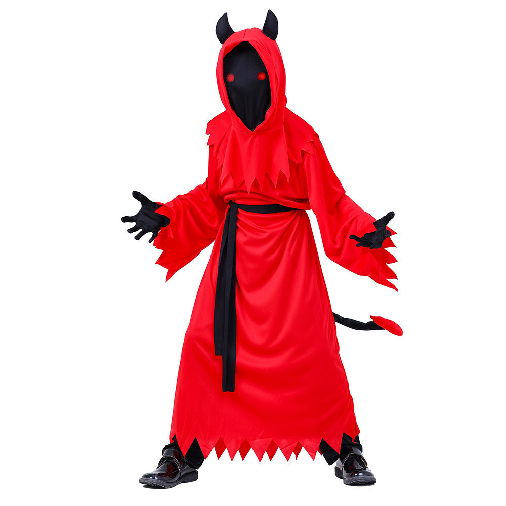 Halloween Children's Death Reaper Plays Red Devil cosplay Party Costume