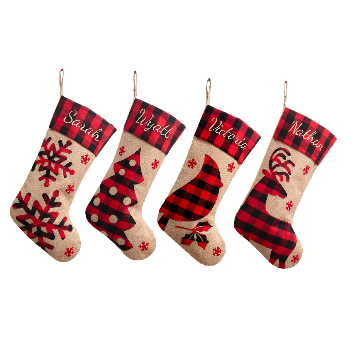 Christmas Decoration Large Machine Embroidered Christmas Socks Christmas Gebu Elk Snowflake Children's Gift Socks Pendant