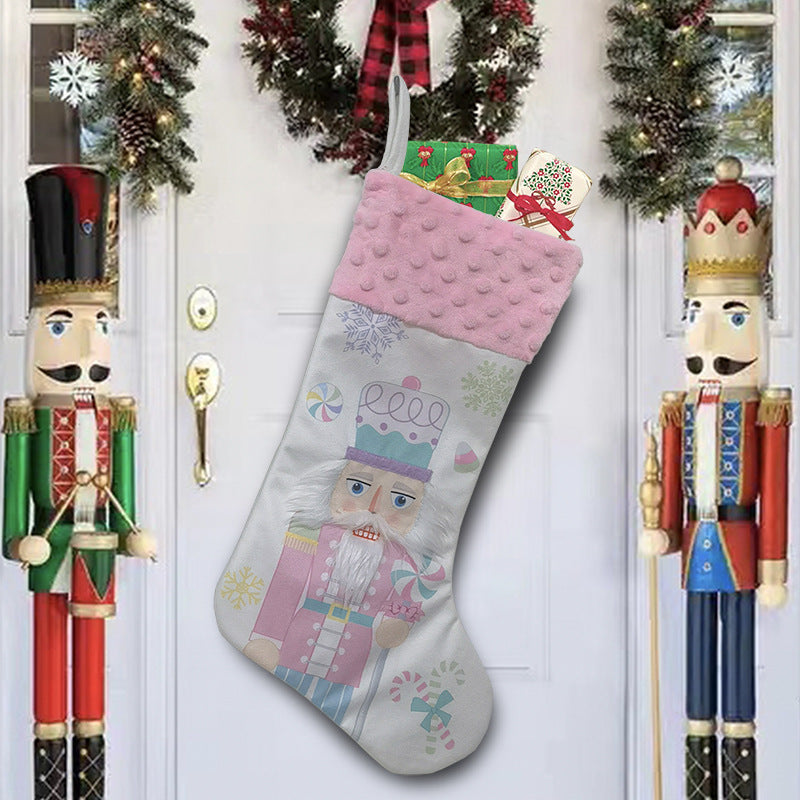 Christmas Decoration Supplies Walnut Soldier Pendant Christmas Socks Gift Bag Christmas Tree Pendant Candy Bag