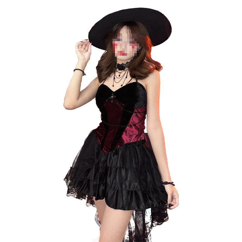 Halloween Cosplay Duke Costume Dark Style Sleeveless Short Dress Set Sexy Halloween Outfit