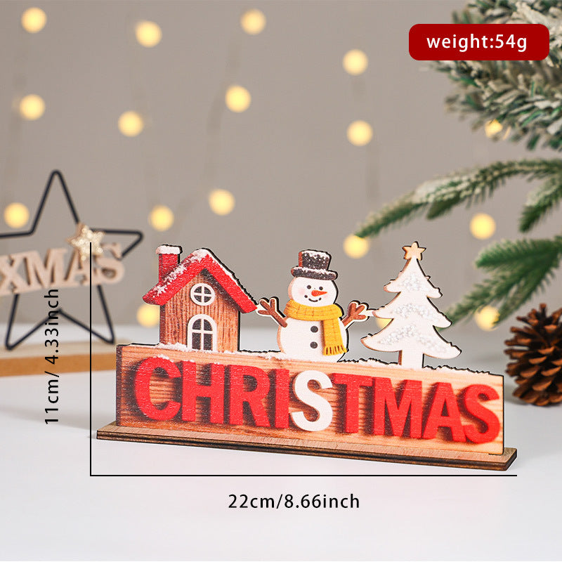 Christmas Wooden Decorations, Christmas Home Decoration, Snowman Wood Sign, Santa Claus, Christmas Tree Ornament