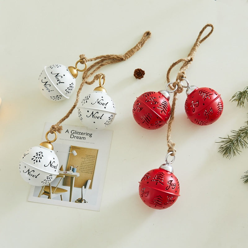 Christmas Atmosphere Decoration Iron Bell Hanging Ornament Christmas Tree Decor Wind Chime Hanging Decor Scene Decoration Pendant