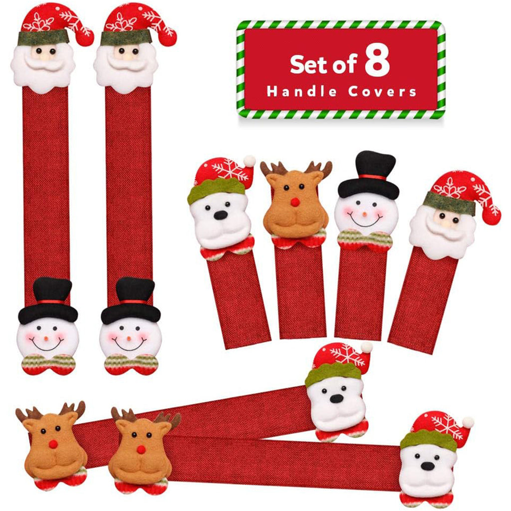 Christmas refrigerator decoration, gloves, microwave protection cover, kitchen decoration supplies, party atmosphere decoration