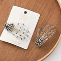 Glow-in-the-Dark Transparent Halloween Hand Bone Hair Clip Creative Funny Hair Accessory Hairpin Costume Prop Decoration