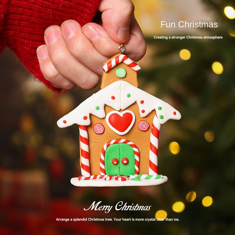 Christmas Decorations Christmas Gingerbread Man Atmosphere Decoration Christmas Tree Vintage Cute Resin Magnetic Fridge Sticker