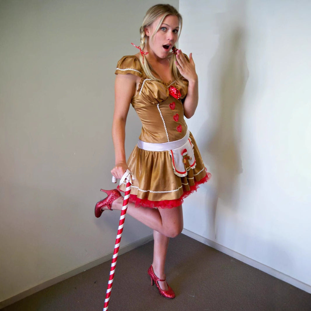 Christmas High-Waisted Christmas Outfit Heart-Shaped Christmas Performance Costume