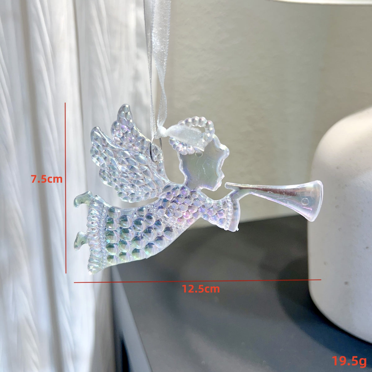 Christmas Tree Decoration Transparent Acrylic Colorful Bell Butterfly Shape Ornament