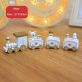 Christmas Train Painted Wood Christmas Decoration for Home Merry Christmas Ornament Navidad Xmas Decoration New Year Gift